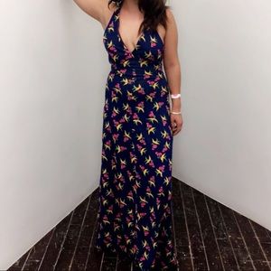 Vintage 70’s floor length halter dress